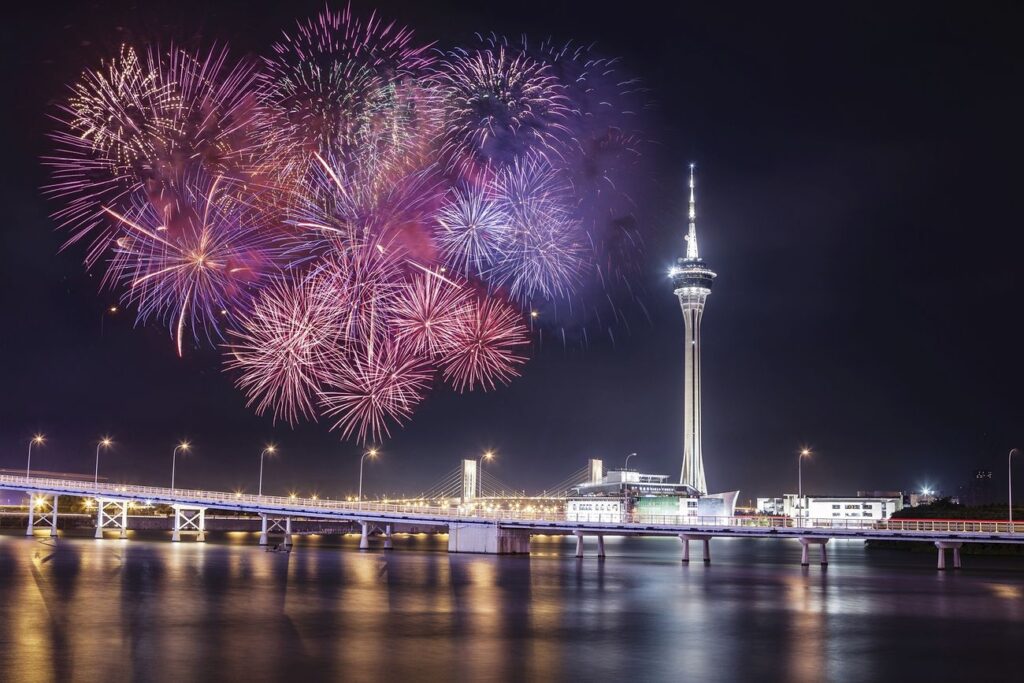 Newyear celebration, festival, fireworks, night