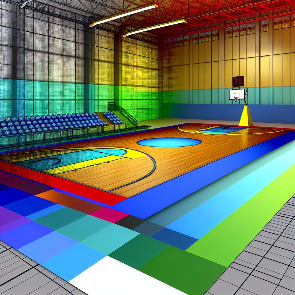 Sportboden in einer Mehrzweckhalle