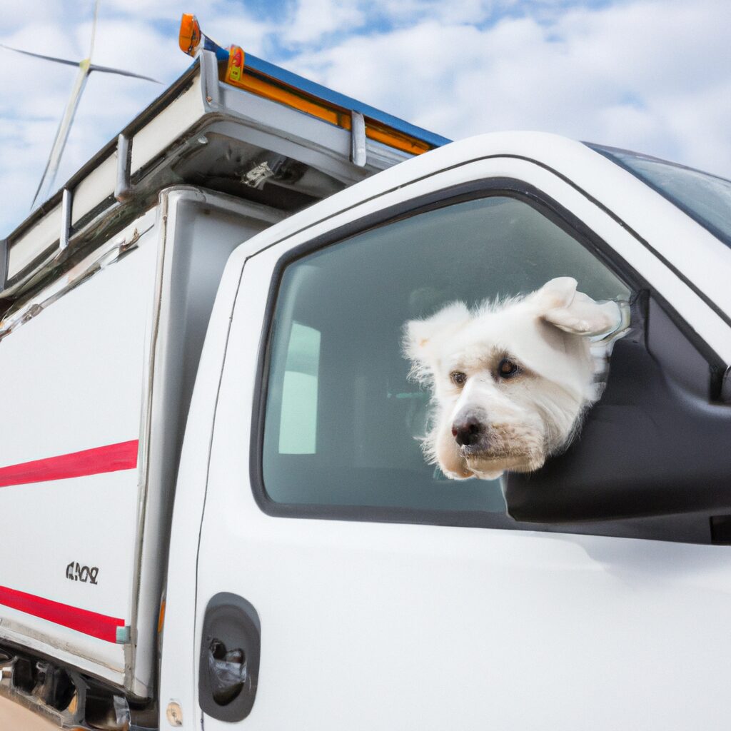 Hund genießt Autofahrt aus dem Fenster