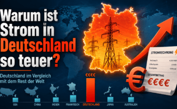 Infografik zu hohen Strompreisen in Deutschland im Weltvergleich