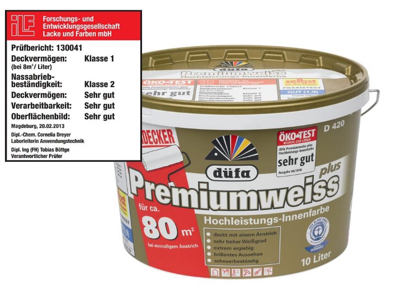 düfa Premiumweiss plus D420 Hochleistungs-Innenfarbe im 10-Liter-Eimer
